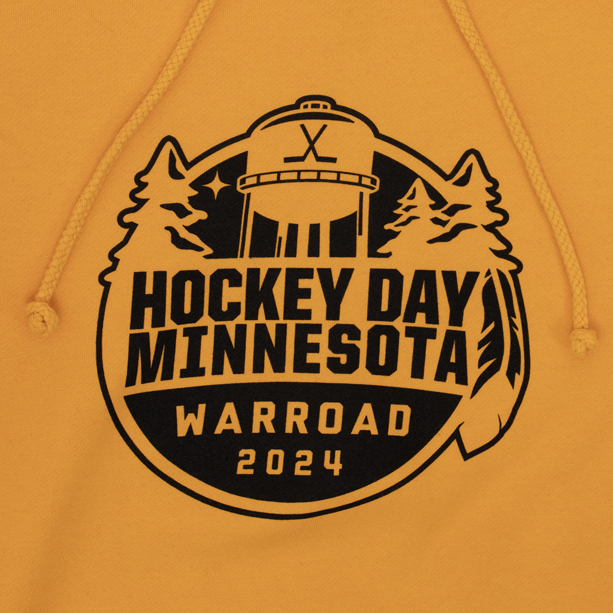 Hockey Day Pullover Hoodie - Gold