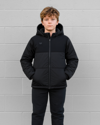 Youth Barn Burner Jacket 2.0 - front on model