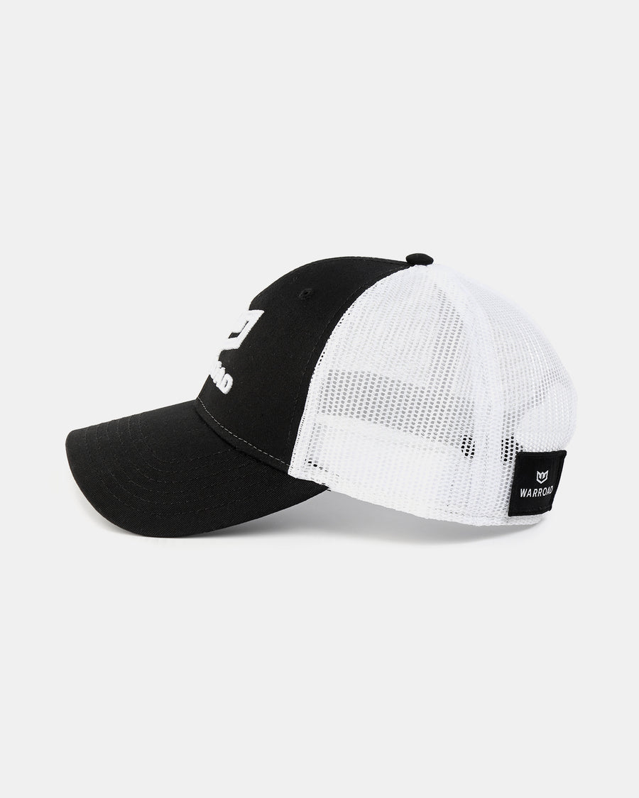 Warroad Championship Trucker Hat, side view with white mesh back - image 3