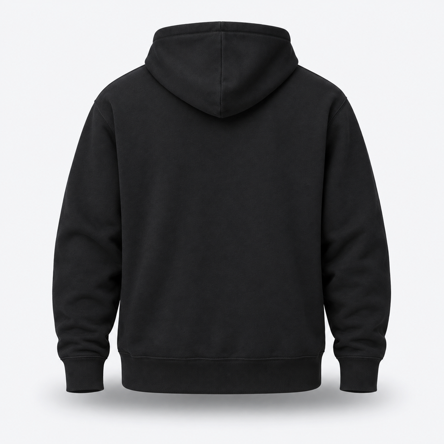 Crest Pullover Hoodie in Black, back - image 3