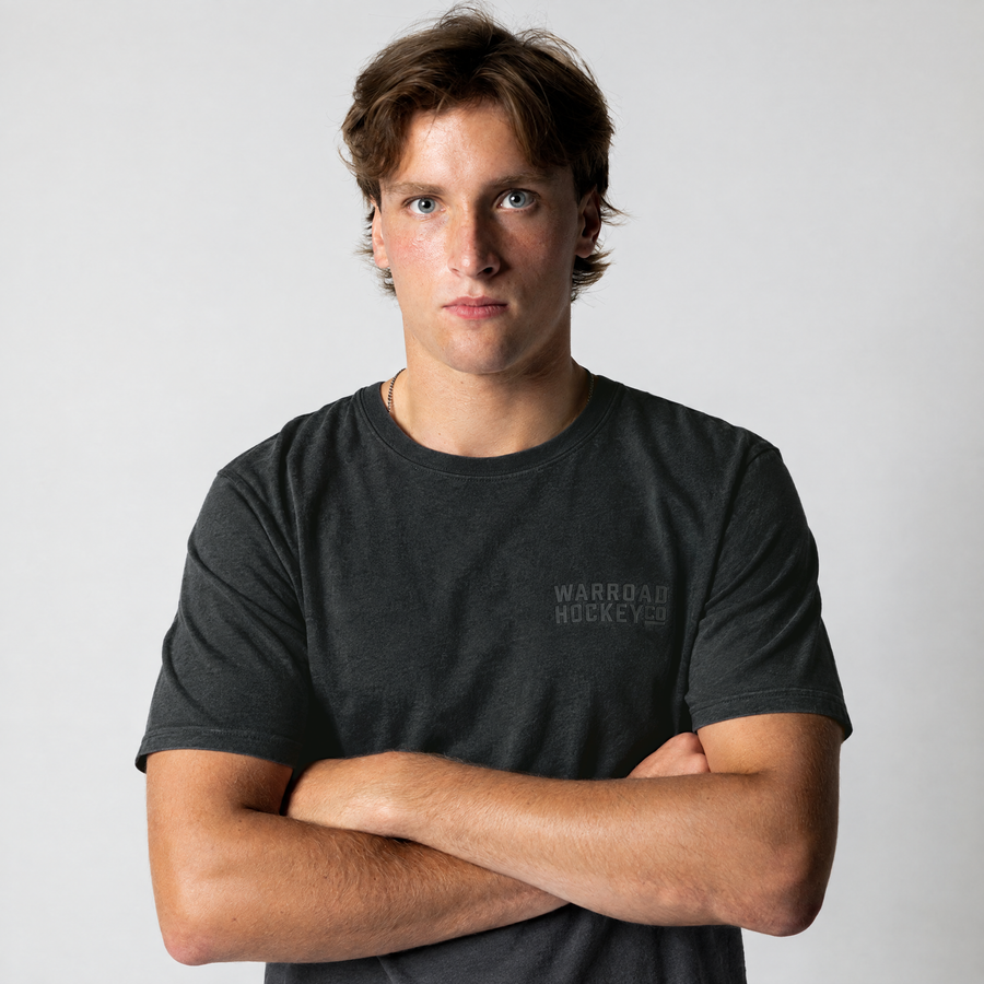 Finals Heavyweight Boxy Tee in Black worn, front view - image 2