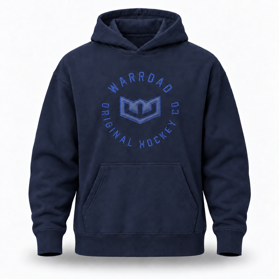 Crest Pullover Hoodie in Royal Navy, front - image 1