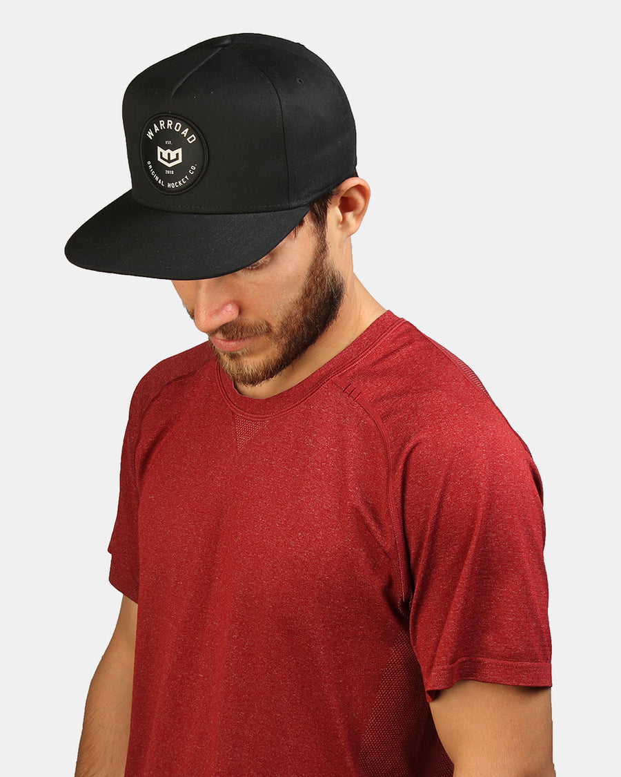 Warroad OG Hockey Hat in black worn on model - image 5