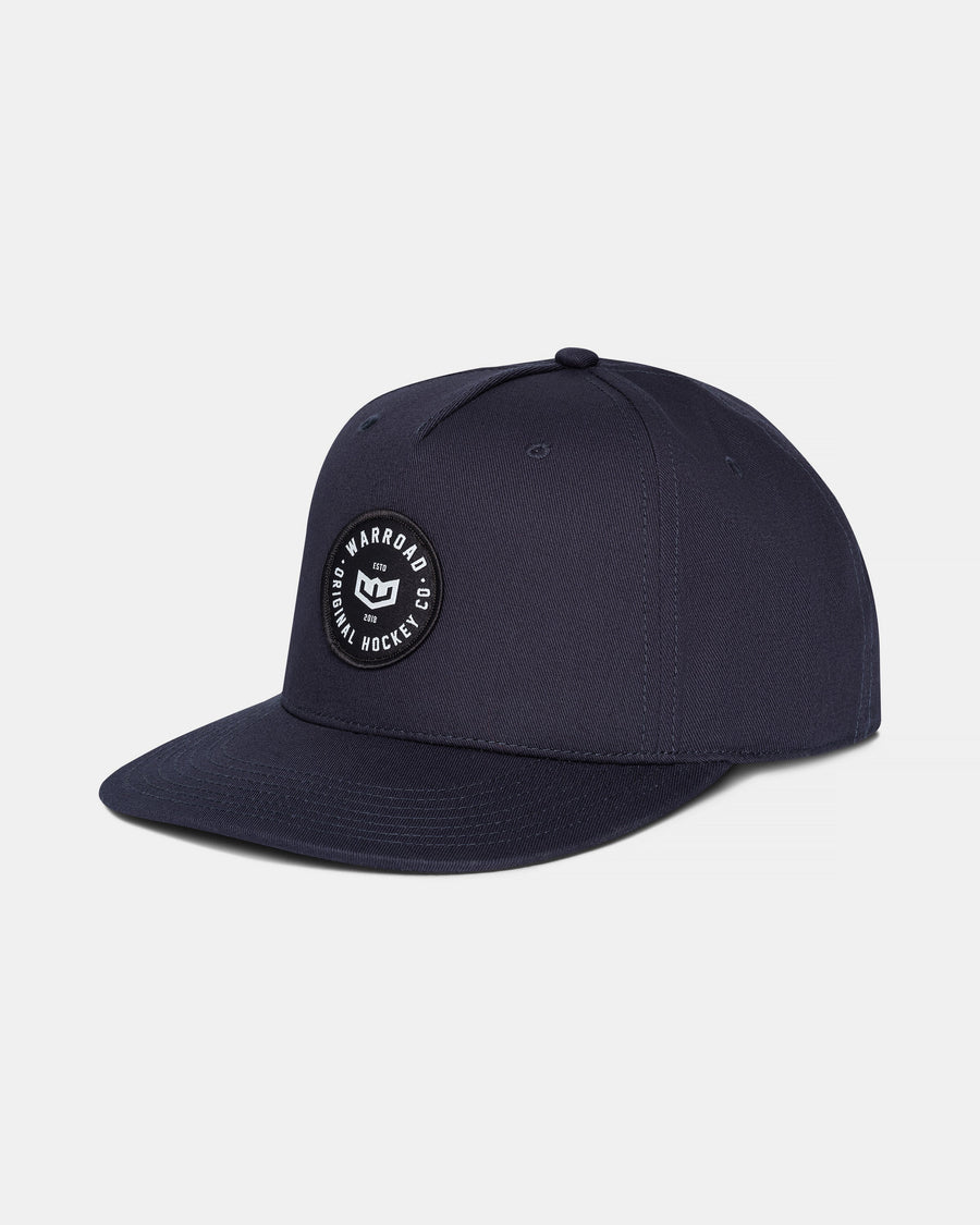 Warroad Original Hockey Hat in navy, three quarter view - image 2