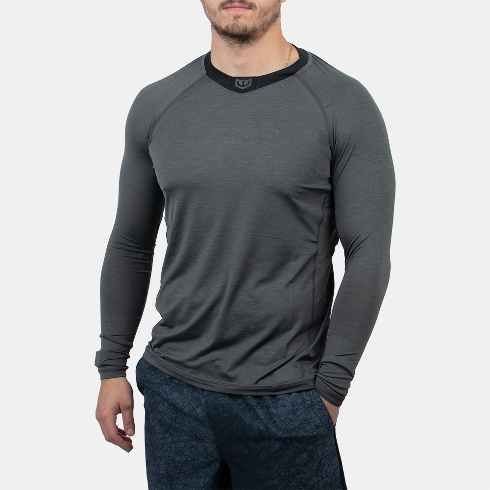 Mens Pure Cotton Mesh Long Sleeved Shoulder Drop Fitness Breathable Mesh  Tight Long Sleeve Shirt Men, Black, Medium : : Clothing, Shoes &  Accessories
